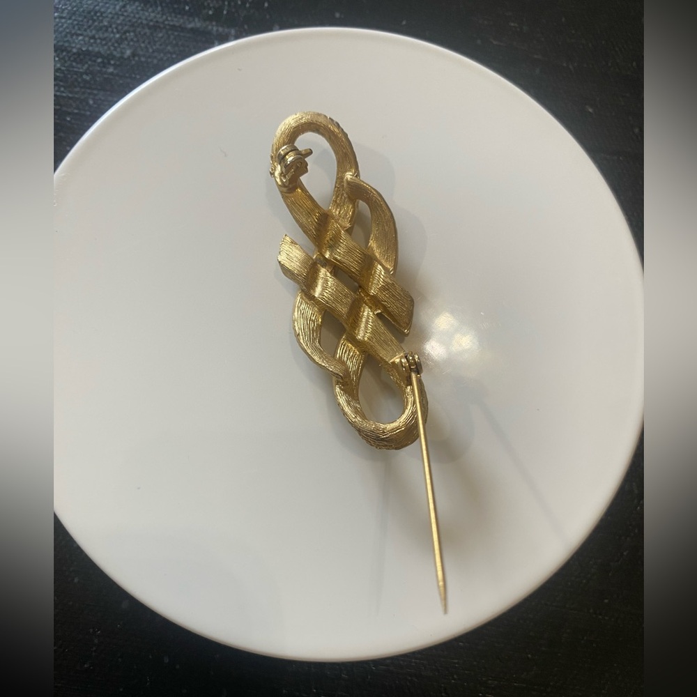 Vintage, ribbon-like brooch - Picture 4 of 6